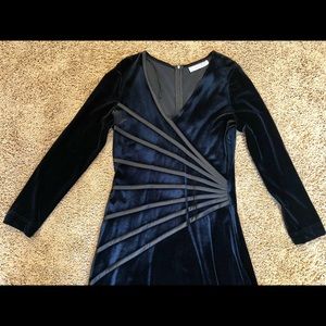 Jessica Howard Velvet floor length, long sleeved gown